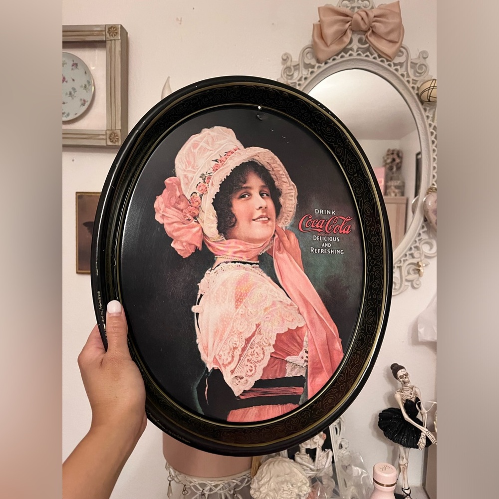 Victorian coca - cola tin / tray
